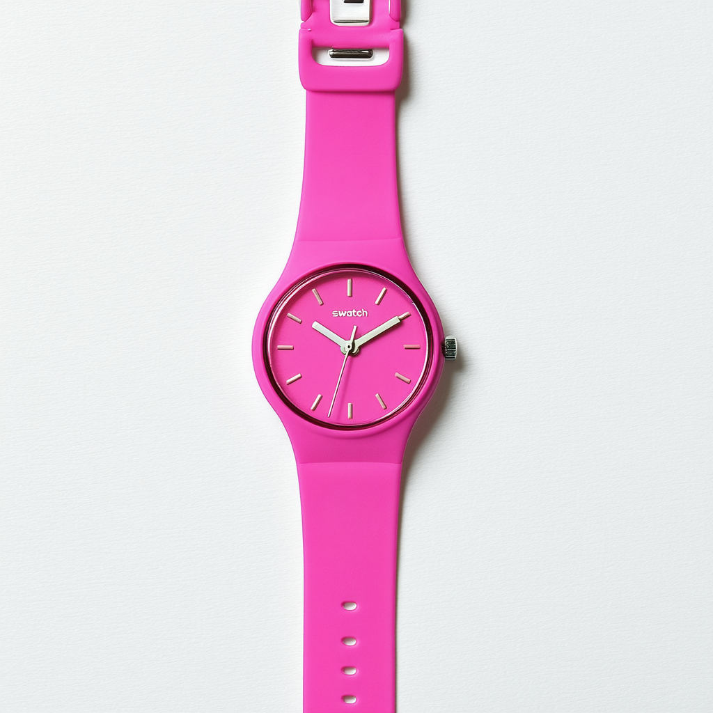 Swatch Womens Analogue Quartz Watch with Silicone Strap LP132C