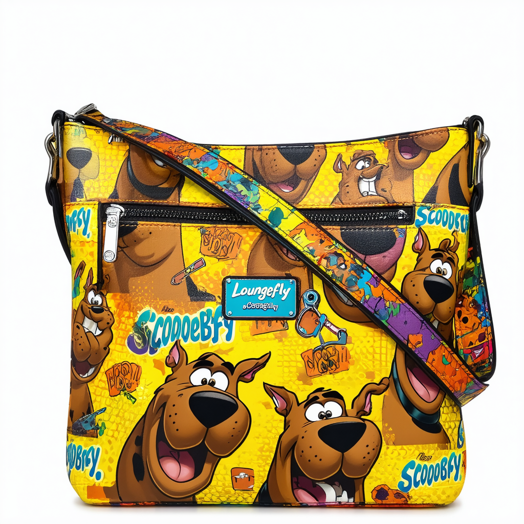 Loungefly Scooby Doo All Over Print Womens Double Strap Shoulder Bag Purse