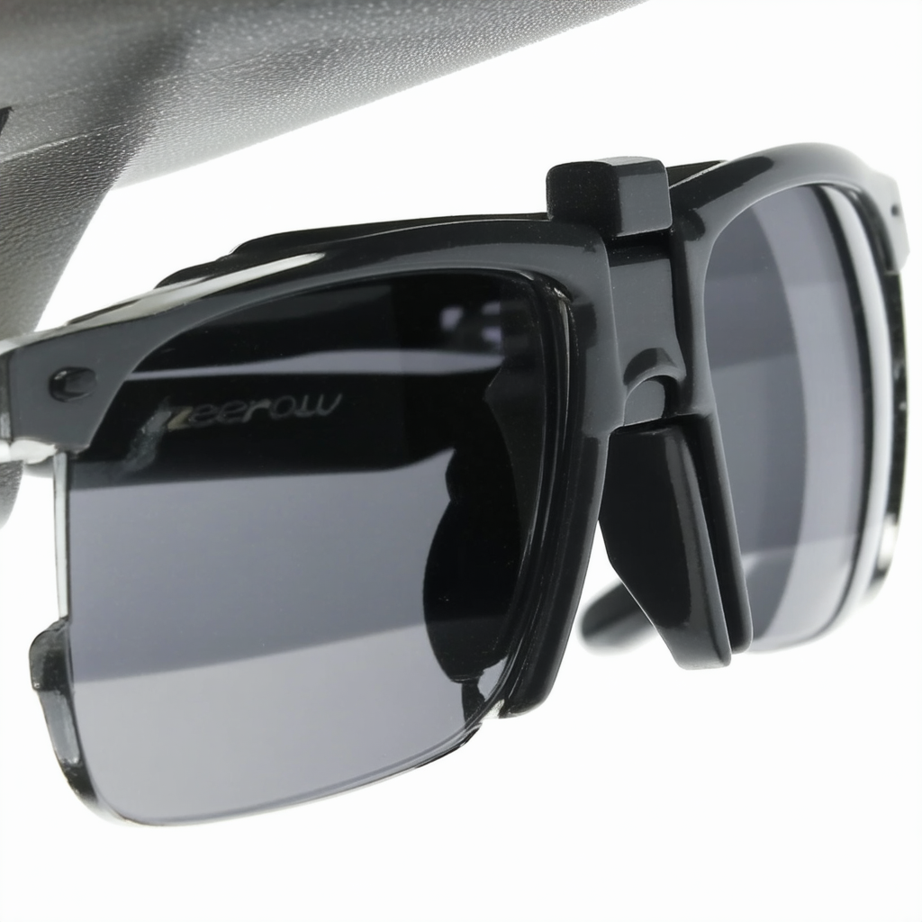 zeroUV Sunglasses Holder Clip Visor Car Mount Eyewear Clamp (Black)