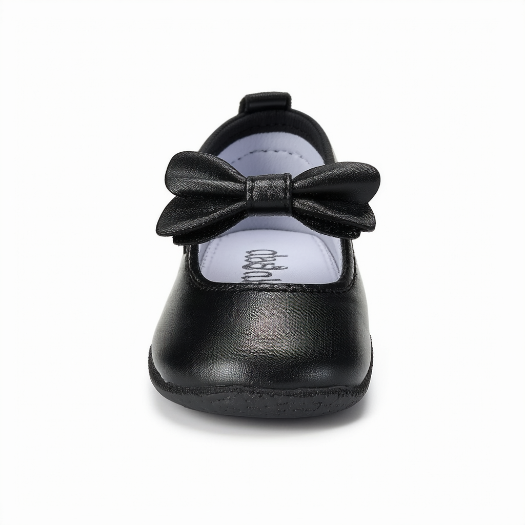 Carter's Every Step Baby-Girl's Nori Bow Mary Jane Shoe First Walker, Black, 4.0 M US (12-18 Months)