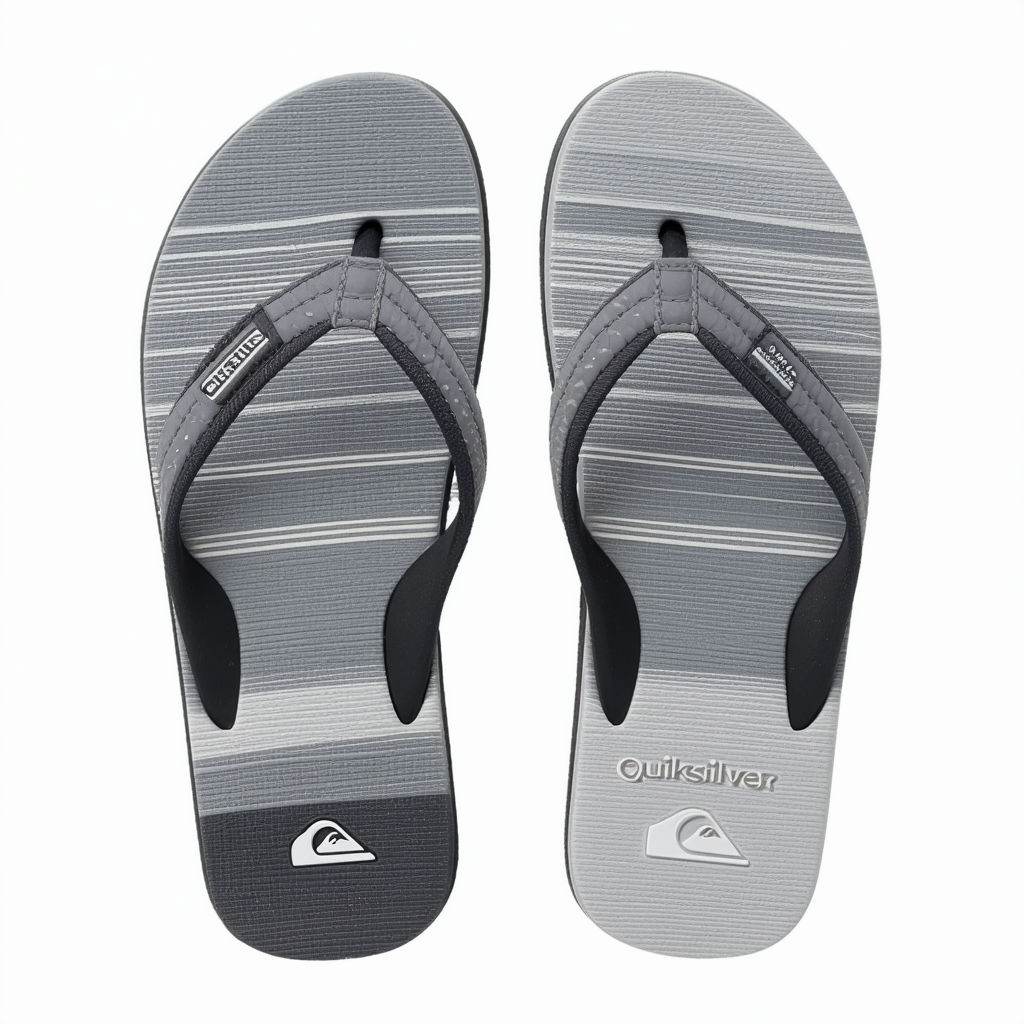 Quiksilver Girl's Molokai Flip Flop Sandal, Grey/Grey/Grey, 5 M US Big Kid