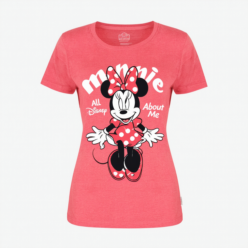 Disney Minnie Mouse All About Me Womens Plus Size T Shirt - Red