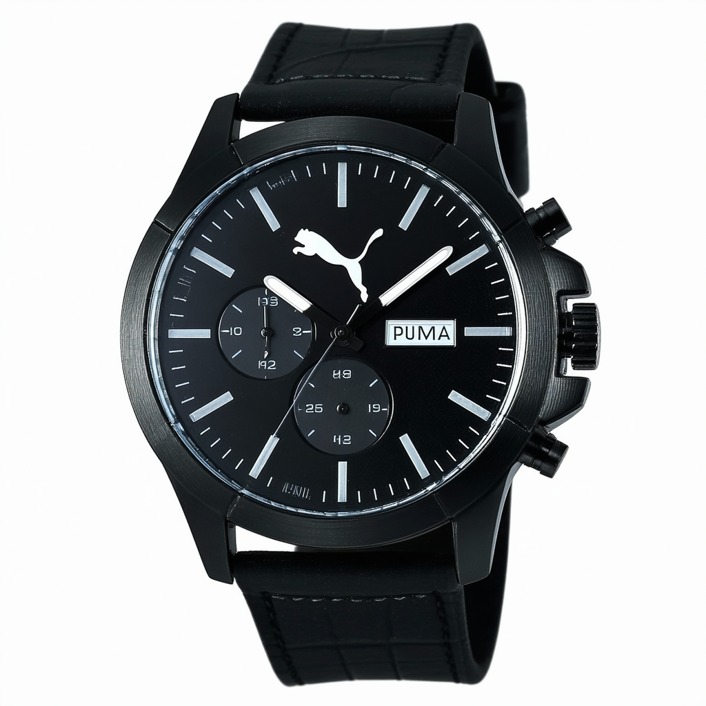 Puma Straps Slick Date Black Dial Men's watch #PU910691001