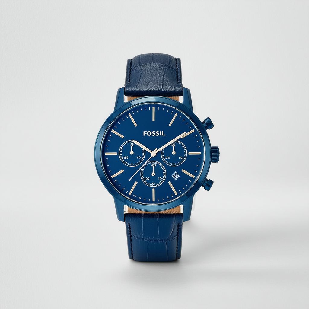 Fossil Women's CH3072 Abilene Sport Chronograph Blue Leather Watch