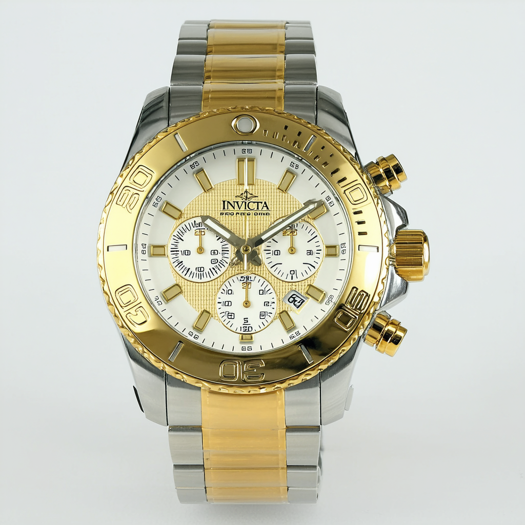 Invicta Men's Pro Diver Chrono Stainless Steel Champagne Dial Watch (21888)