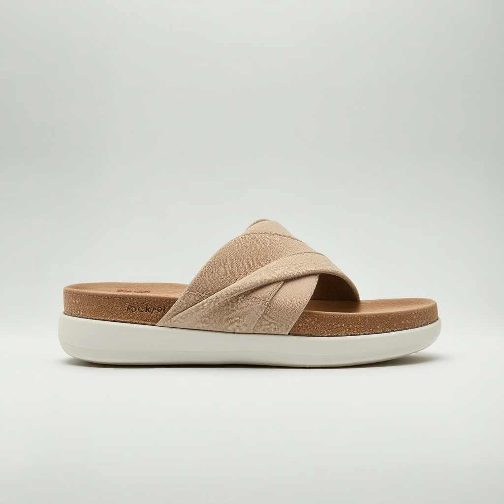 Rockport Women's Weekend Casuals Lanea Cross Slide Platform Sandal