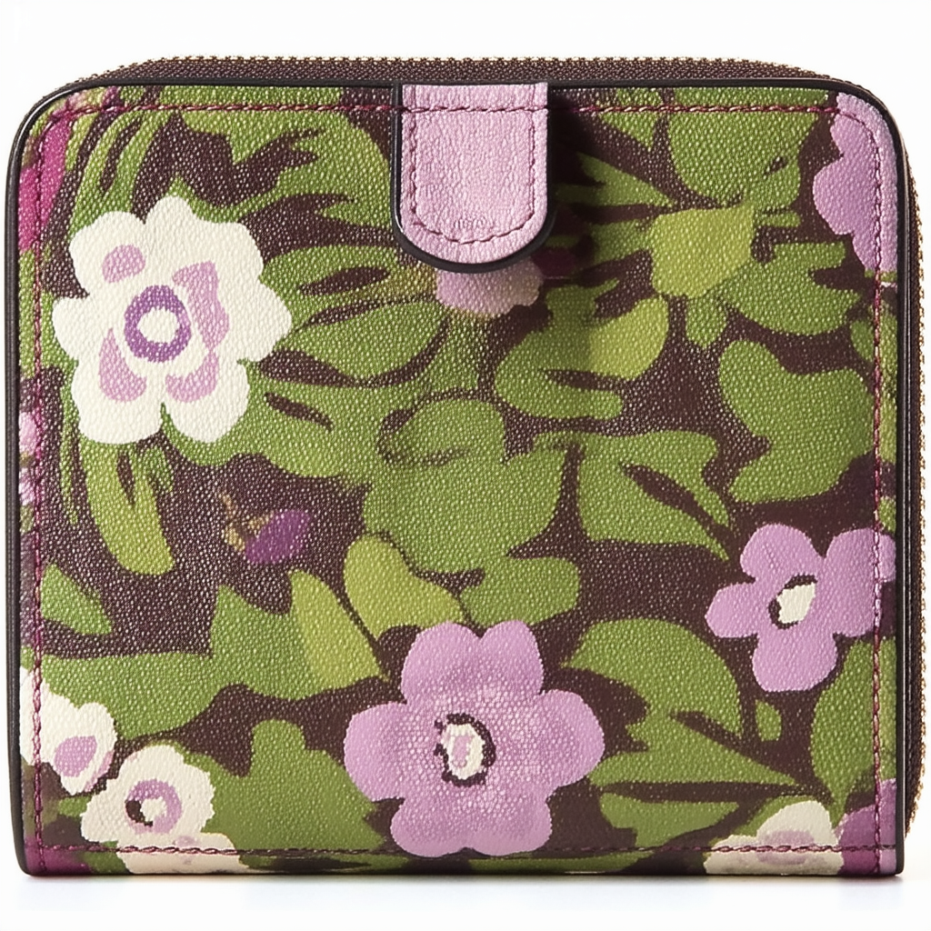 Vera Bradley Zip-Around Wallet Checkbook Wallet Cocoa Moss