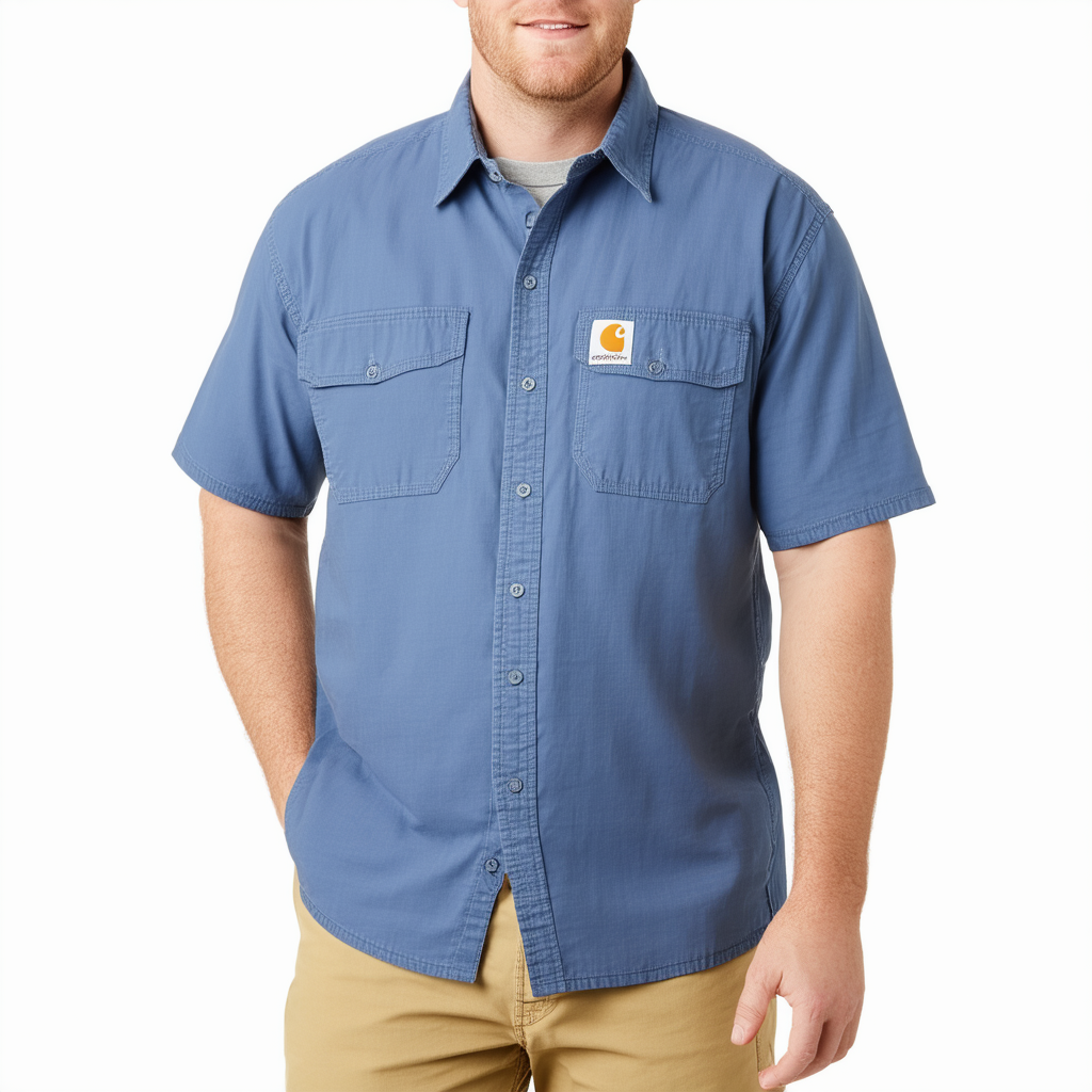 Carhartt Men's Big & Tall Short Sleeve Lightweight Cotton Shirt