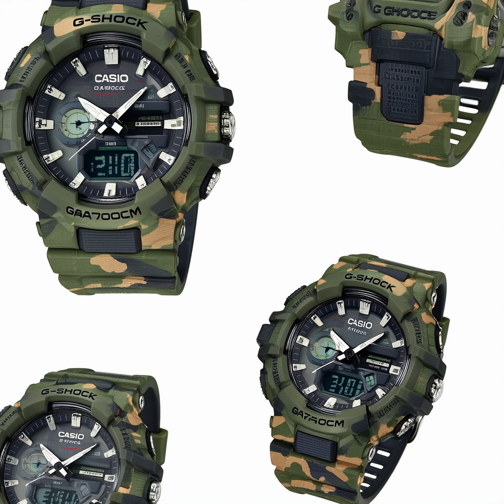 Casio G-Shock GA700CM Series Camo Wrist Watch (Men's)