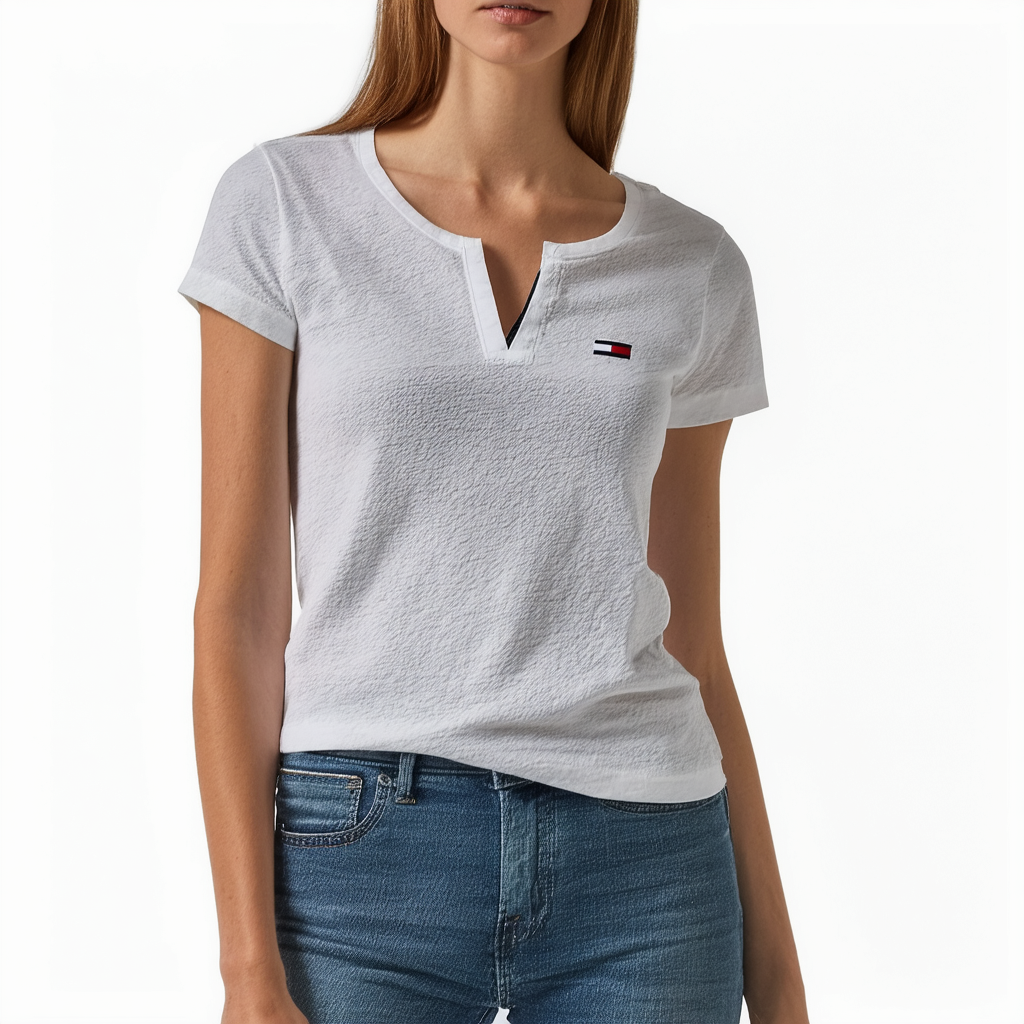 Tommy Hilfiger Women's Split-Neck T-Shirt