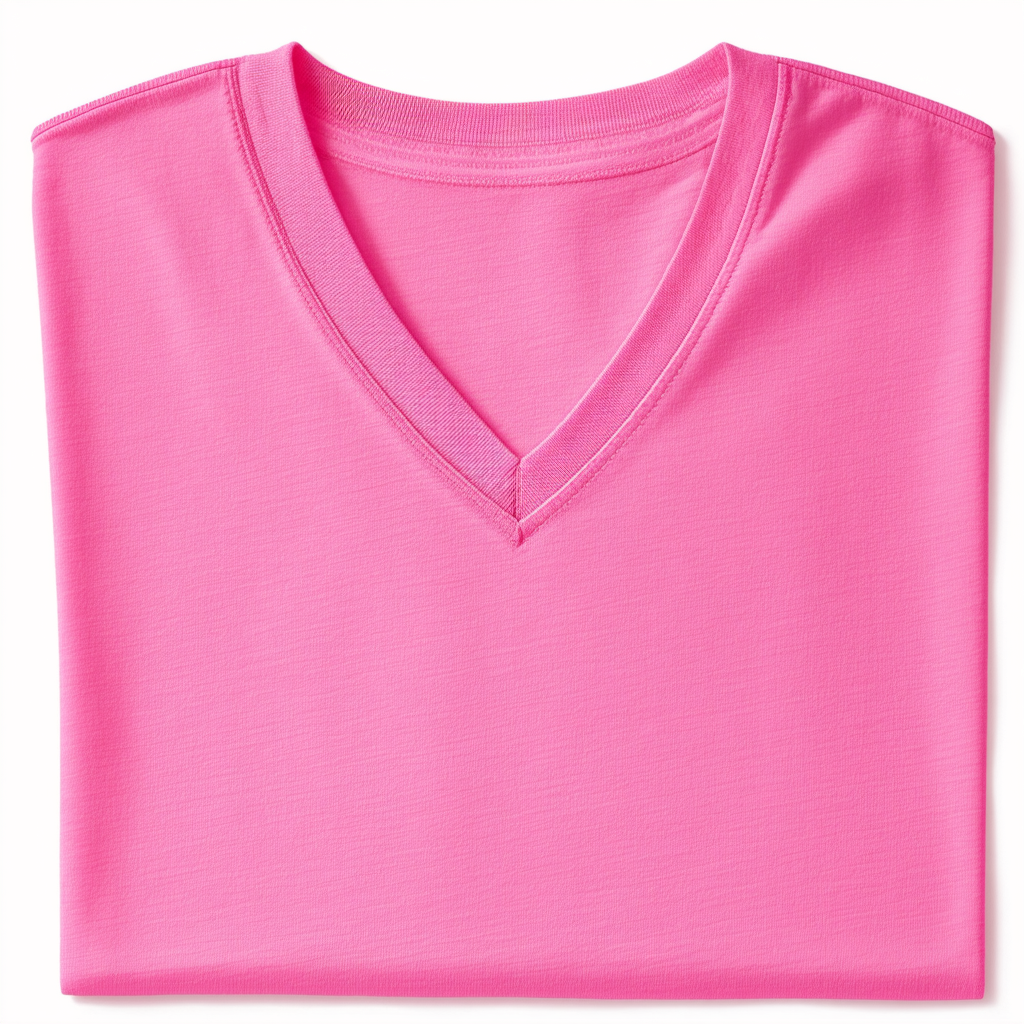 Hanes Relaxed Fit Women's ComfortSoft V-neck T-Shirt_Pink_2XL