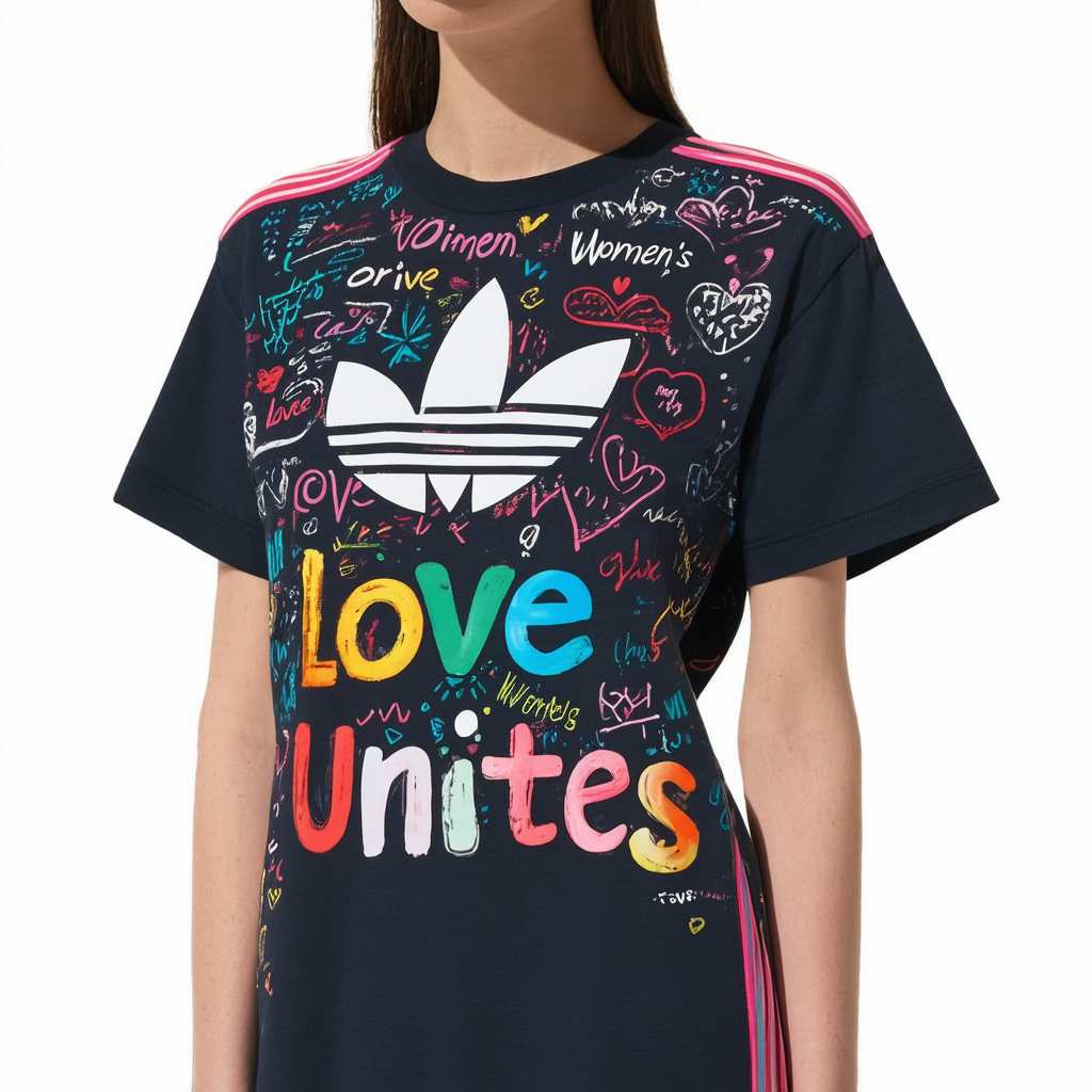 adidas Originals Women's Love Unites Doodle Tee Dress