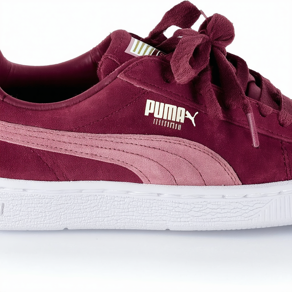 PUMA Men's Suede Classic + Sneaker, Zinfandel/White, 10 M US