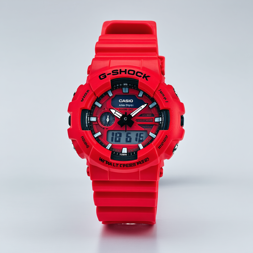 Casio G-shock Ana Digi Red Men's Watch, 200 Meter Water Resistant with Day and Date GA-700-4A