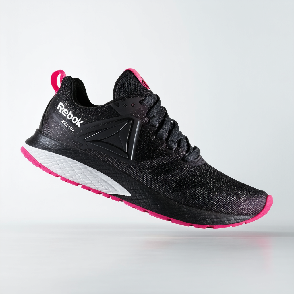 Reebok ZigTech Zigdynamic Running Athletic Shoes Black/Pink