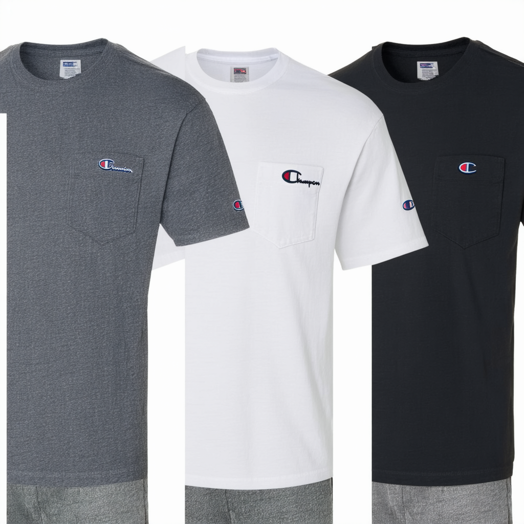 Champion Men's Authentic Originals Soft Wash Short Sleeve Pocket Tee