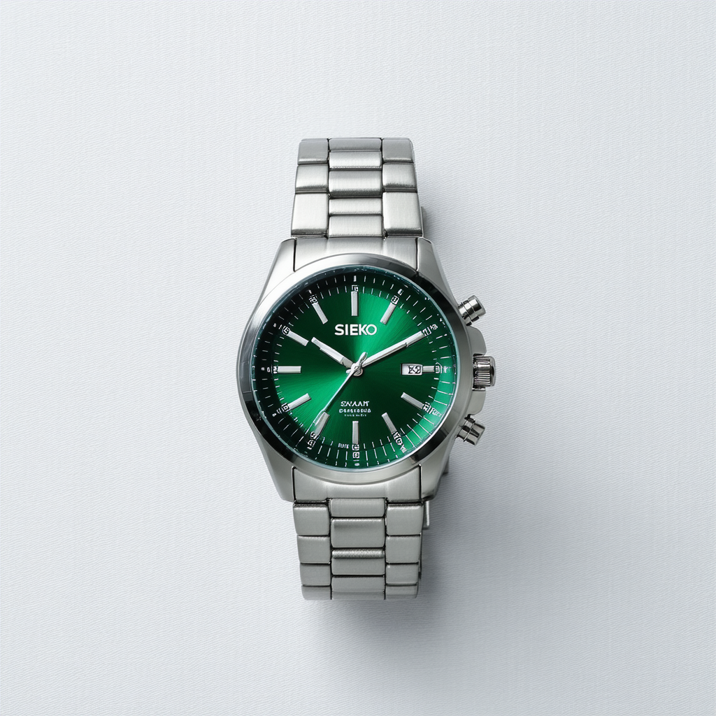 Sieko Men's SNXA21 Stainless Steel Analog with Green Dial Watch