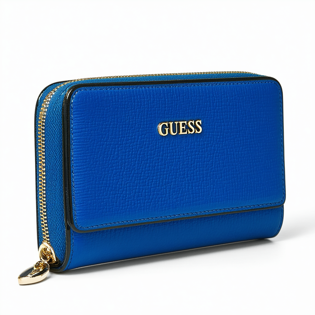 GUESS Heidi Cobalt Large Zip Around Wallet
