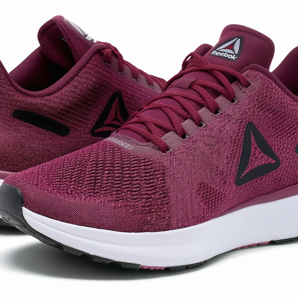 Reebok Women's Print Her 3.0 Lace Running Shoe, Rustic Wine/Twisted Berry, 7.5 M US