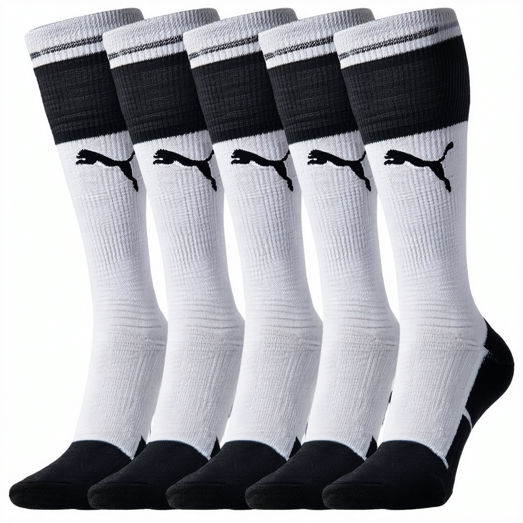 PUMA Men's 6-Pack Quarter Crew Socks, Black Traditional, Sock 10-13 Shoe Size 6-12