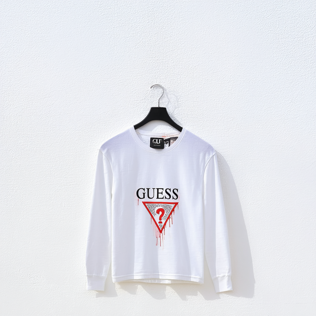 GUESS Men's Dripping Crewneck Short Sleeve Tee