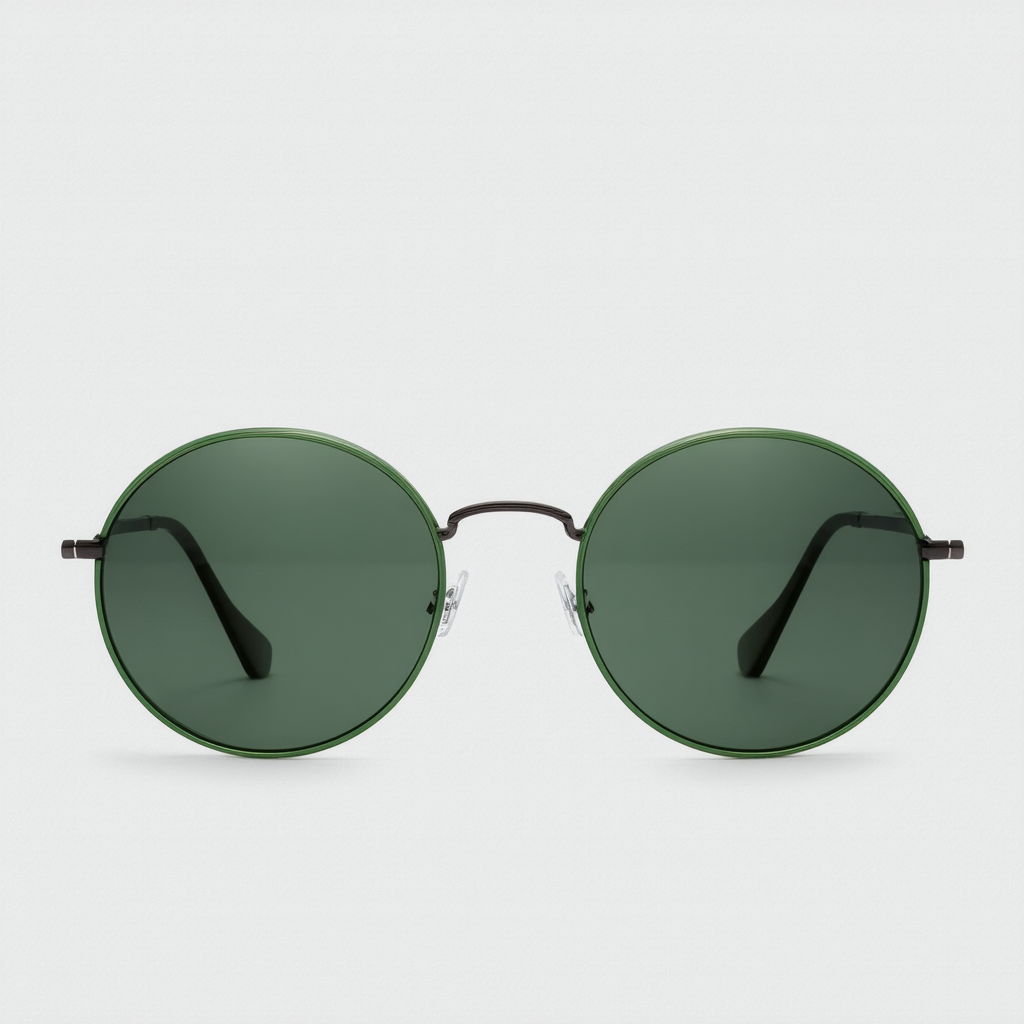 Gucci Green Round Men's Sunglasses GG0586S 002 50