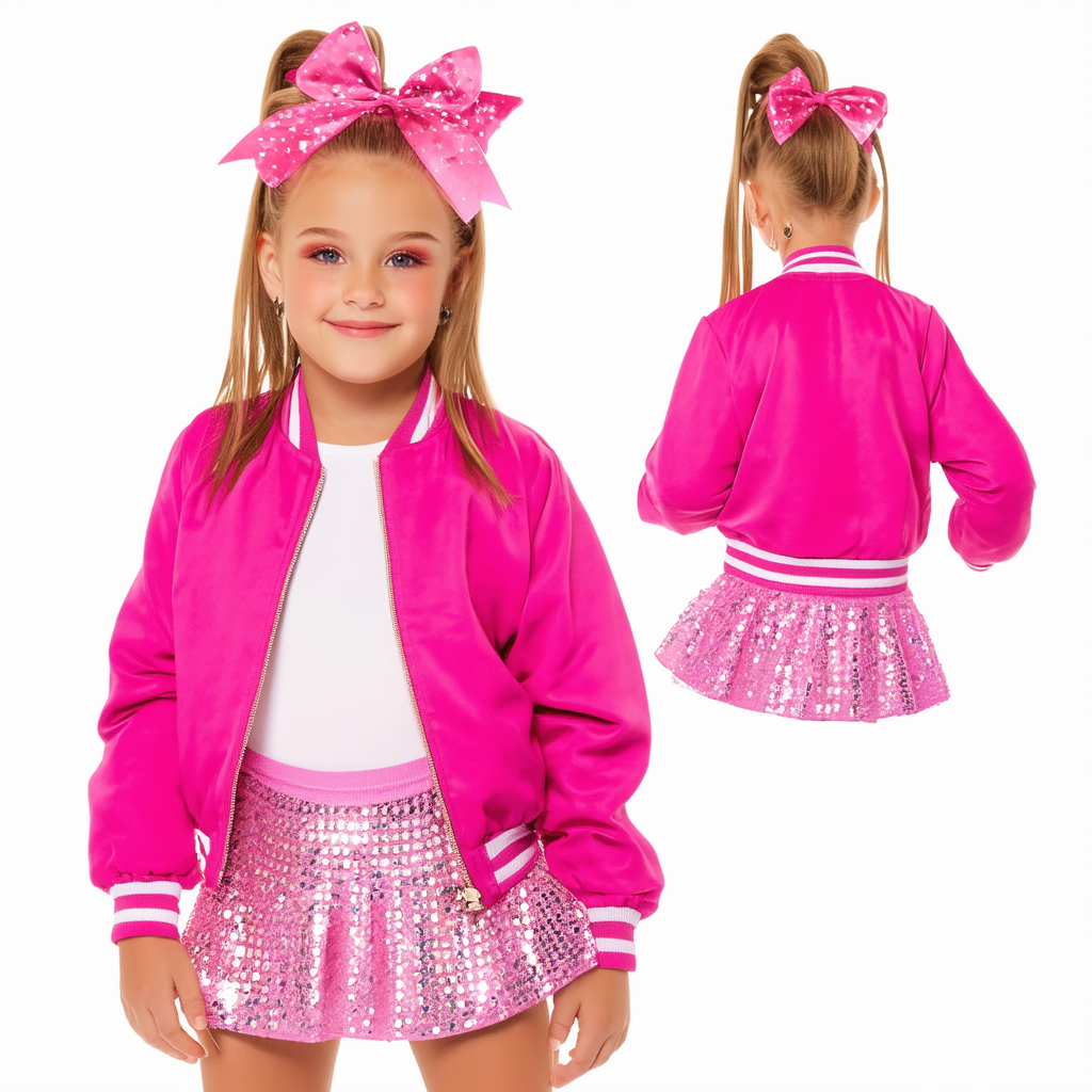 Rubies JoJo Siwa Bomber Jacket with Skirt and Bow Child's Costume, Medium