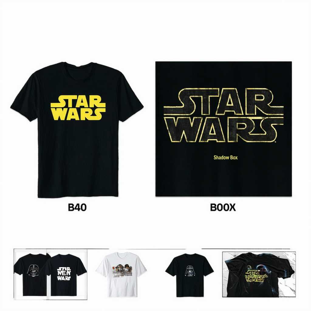 STAR WARS Big & Tall Shadow Box Men's Tops Short Sleeve Tee Shirt