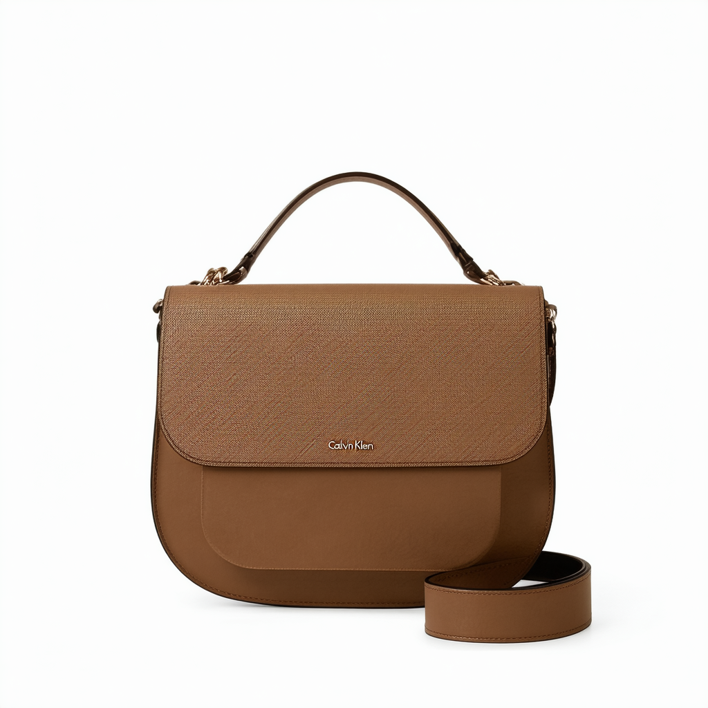 Calvin Klein Rowan Large Saffiano Saddle Bag