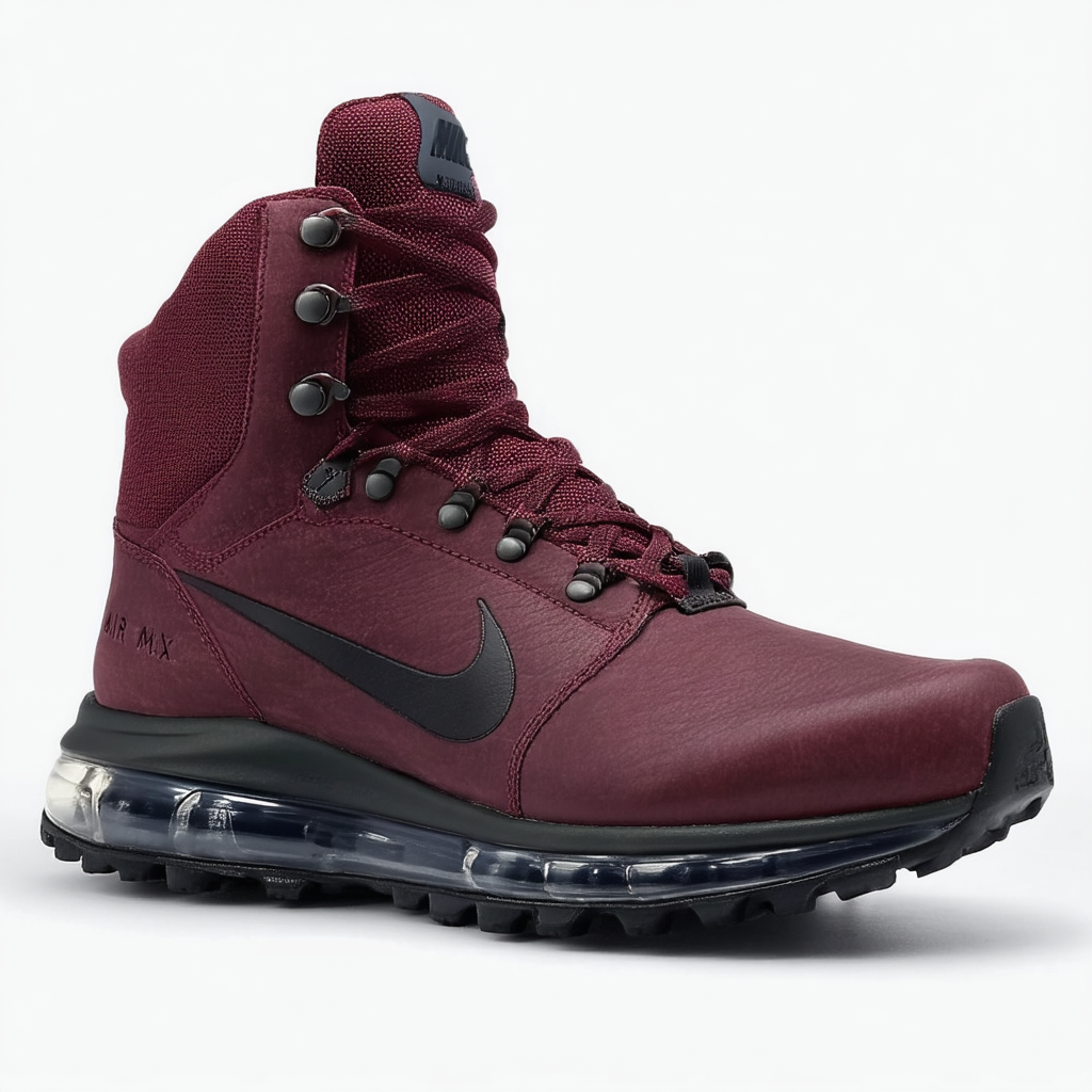 Nike Mens ACG Air Max Goadome Leather Boots Deep Burgundy 599474-600 Size 11.5