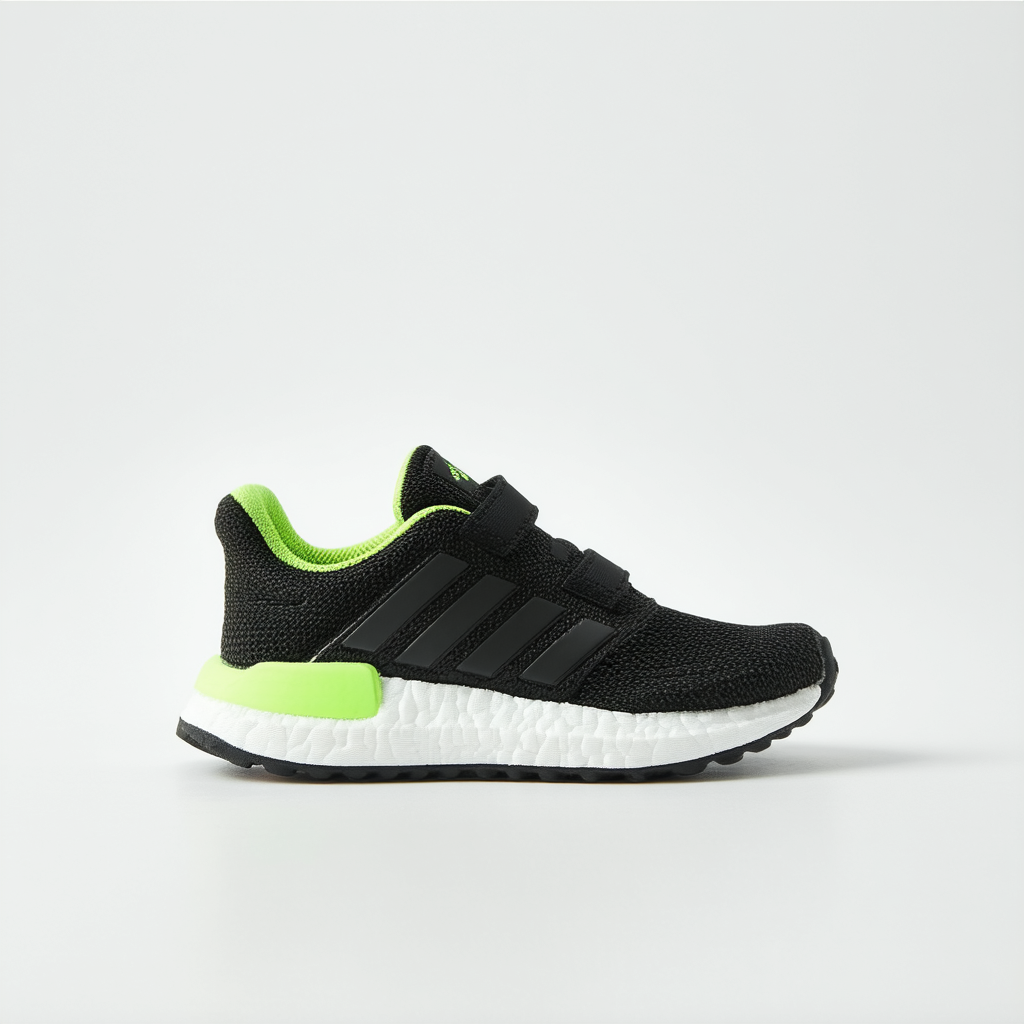 adidas AdiFast AC I Running Sneaker (Infant/Toddler),Black1/Black1/Lab Lime,7.5 M US Toddler