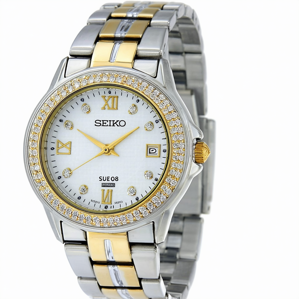 Seiko Women's SUJE08 Diamond Accented Two-Tone Bracelet Watch