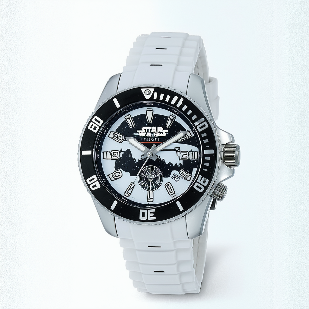 Invicta Men's Star Wars Stainless Steel Quartz Watch with Silicone Strap, White, 26 (Model: 27232)