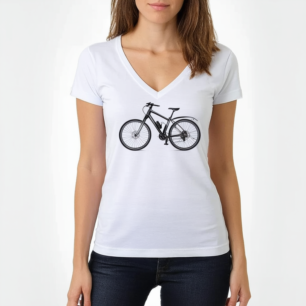 Threadrock Women's Cycologist V-Neck T-Shirt