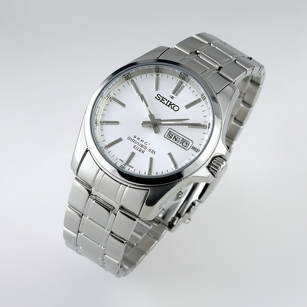 SEIKO Men's SNE489 Mens Dress Analog Display Japanese Quartz Silver Watch