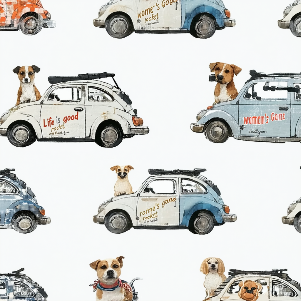 Life is Good Women's Rocket Dog Gone Car