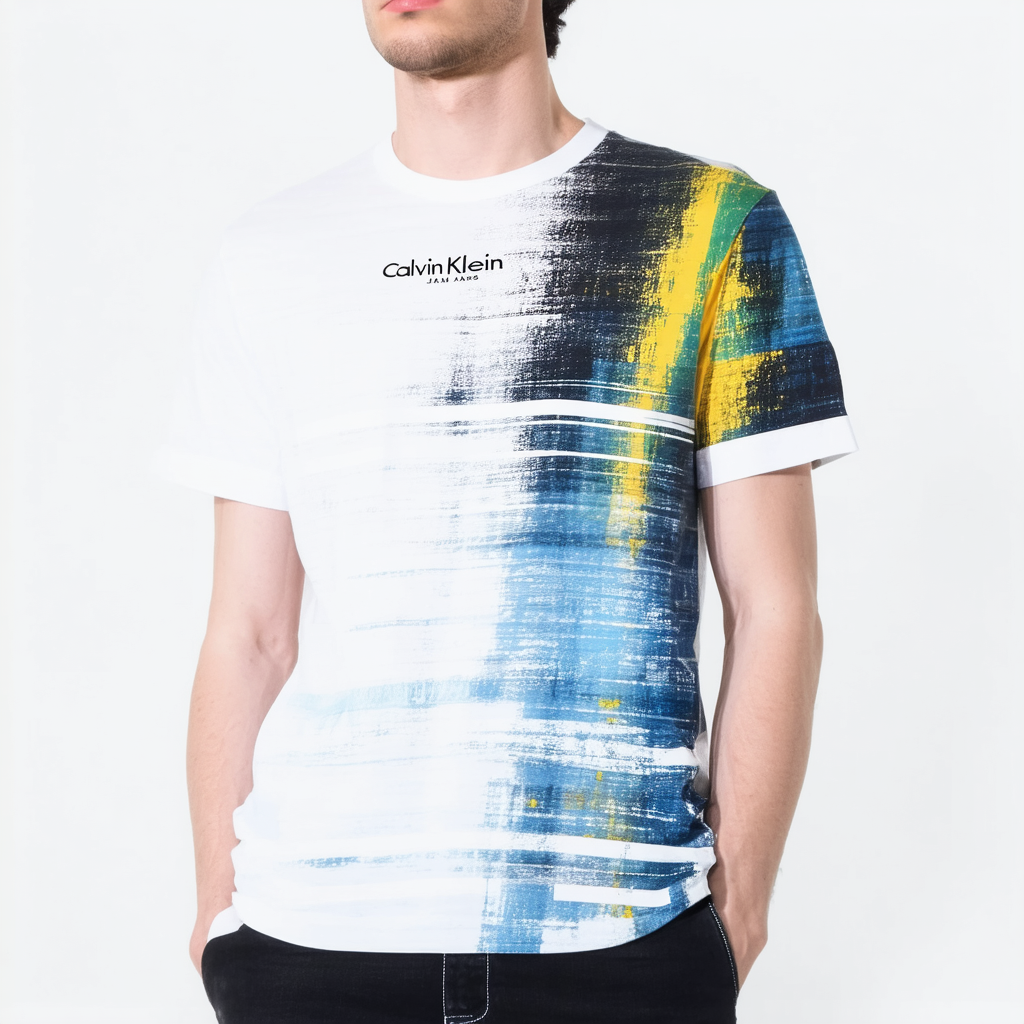 Calvin Klein Jeans Men's Brazil Glitch T-Shirt