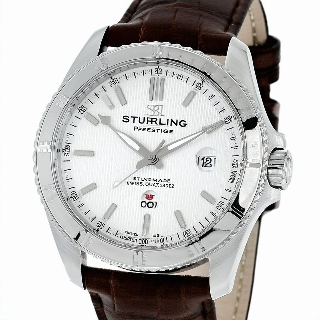 Stuhrling Prestige Men's 307L.33152 Swiss Made Kingston Quartz Date White Dial Watch