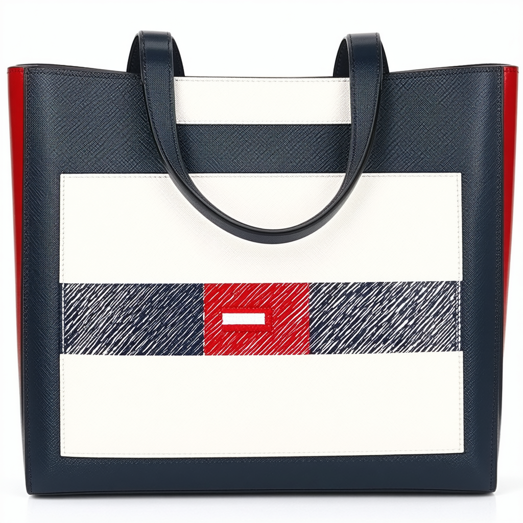 Tommy Hilfiger Heritage Flag Saffiano Tote Handbag