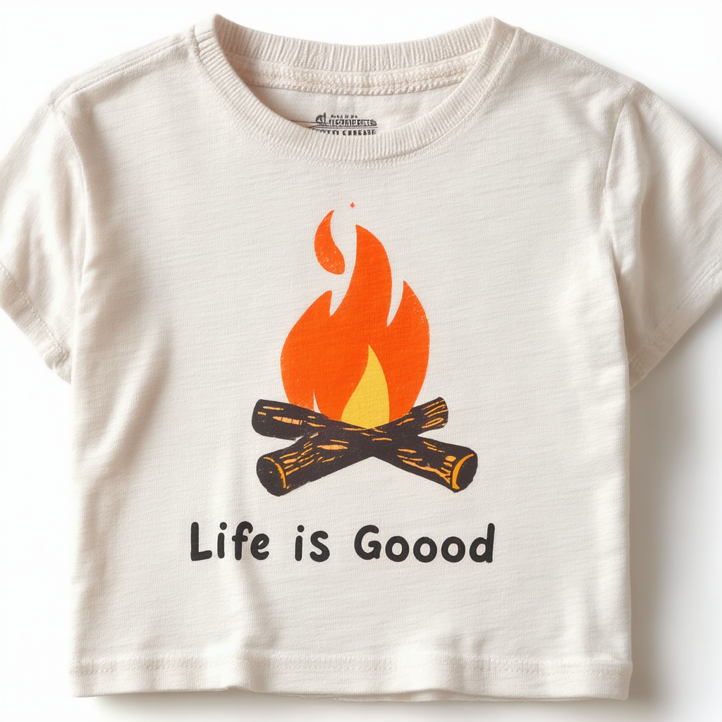 Life is Good Girl's Crusher Jackie Campfire T-Shirt