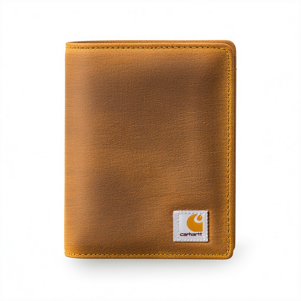 Carhartt Men's Bifold and Passcase, Durable Billfold Wallets, Available in Leather and Canvas Styles