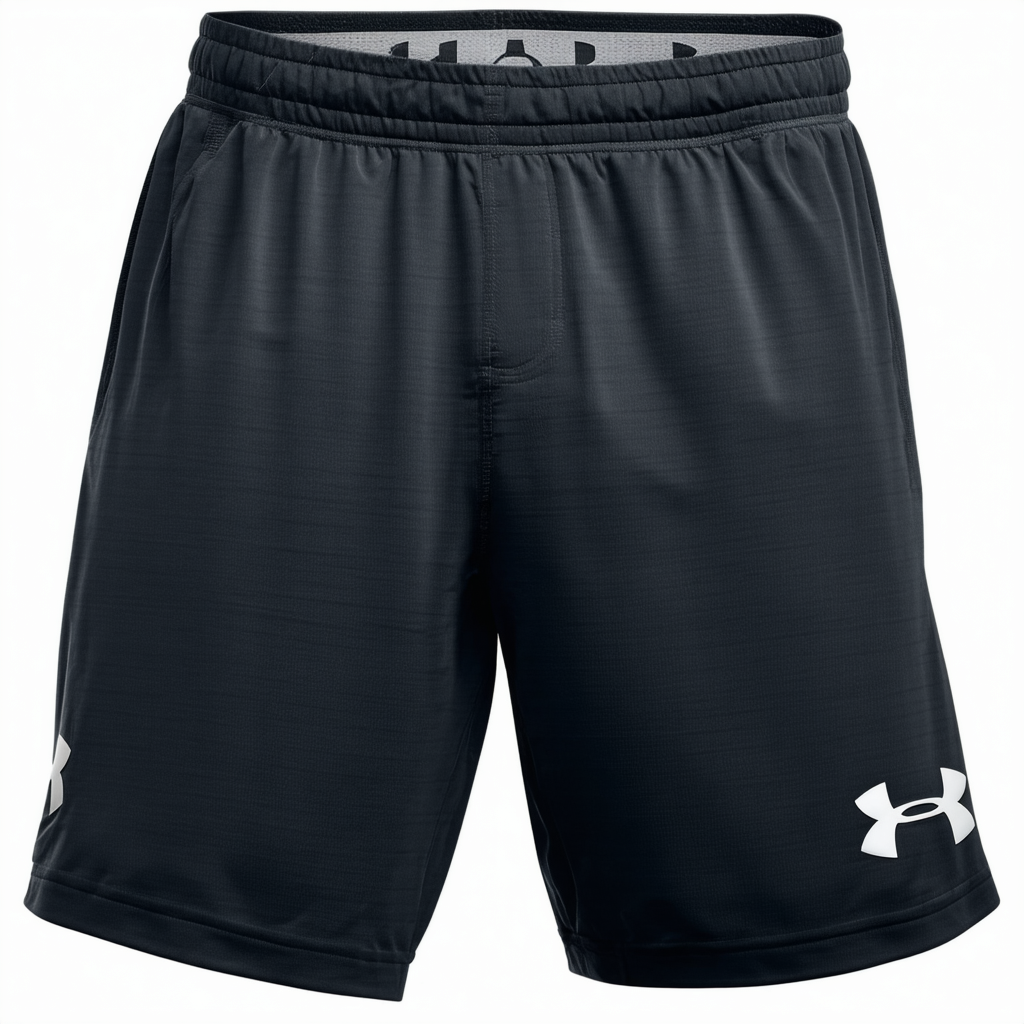 Under Armour Men's UA Quarter Shorts, Black/Steel, SM x One Size