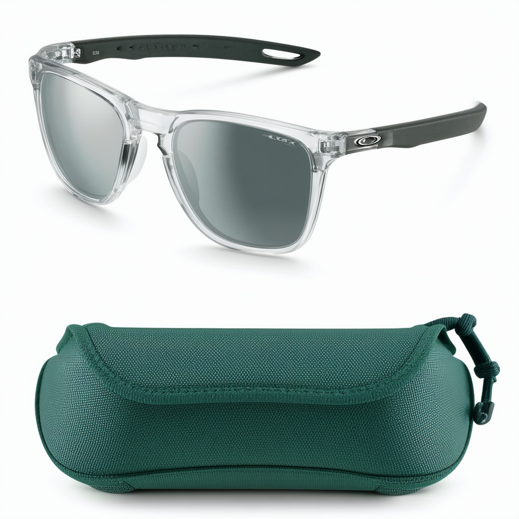 Oakley Latch Sunglasses Matte Clear/Jade Iridium