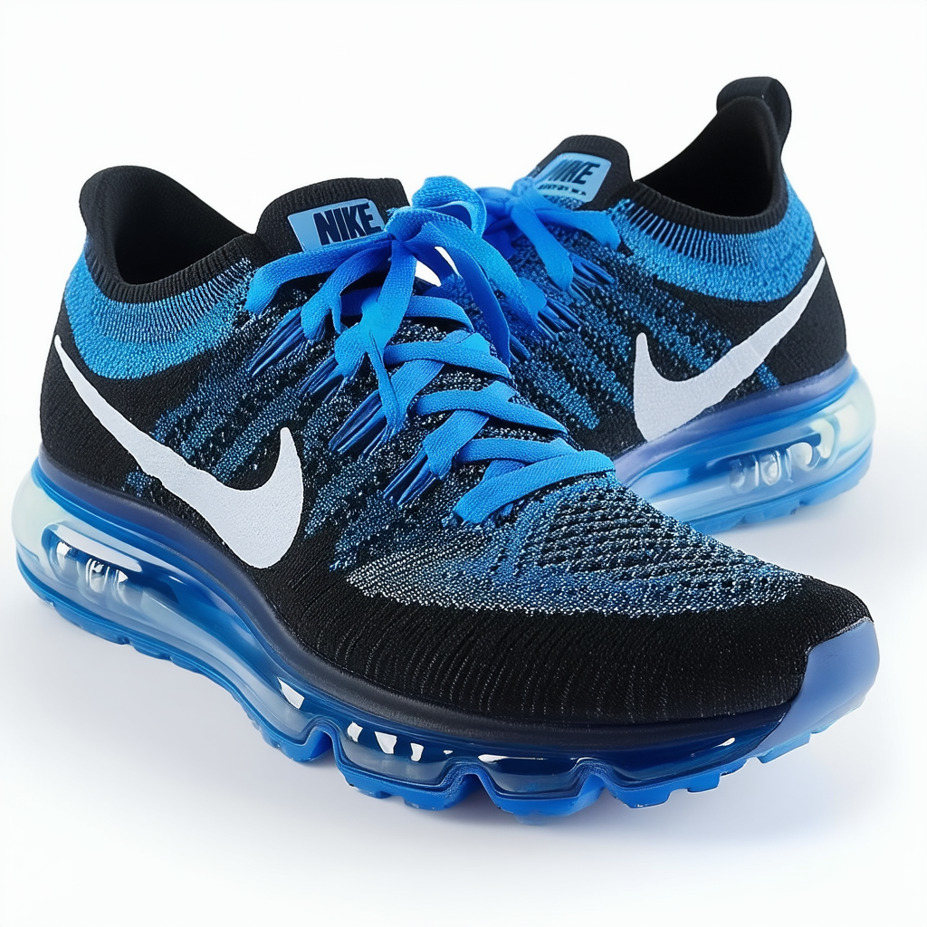 Nike Men's Flyknit Air Max Black/Racer Blue/Black 620469-012