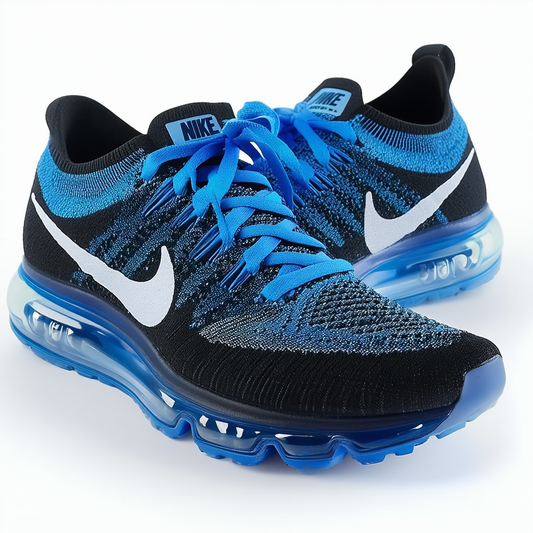Nike Men's Flyknit Air Max Black/Racer Blue/Black 620469-012