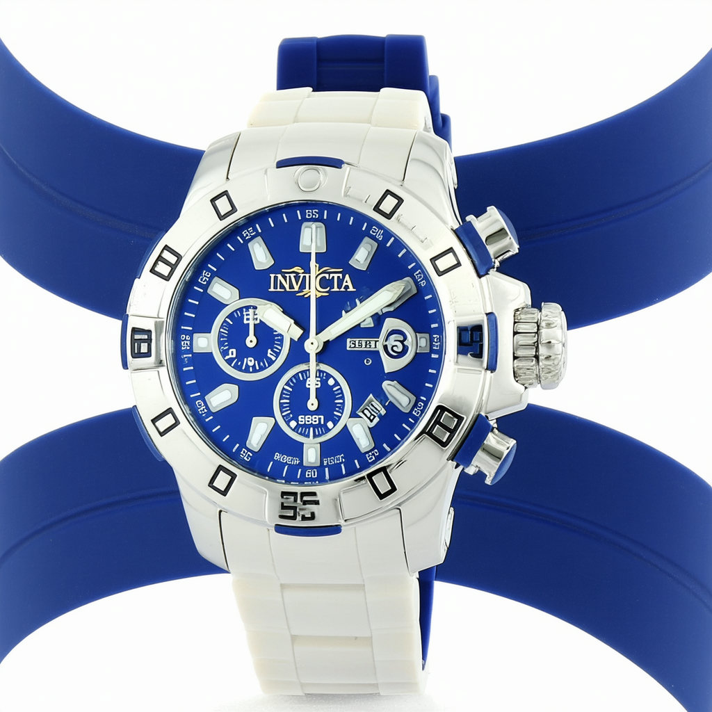 Invicta Men's 5879 Sport Collection Blue Rubber Chronograph Watch