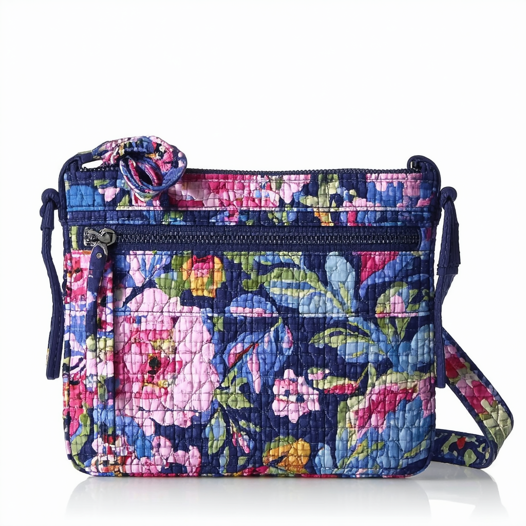 Vera Bradley Women's Microfiber Mini Hipster Crossbody Purse with RFID Protection