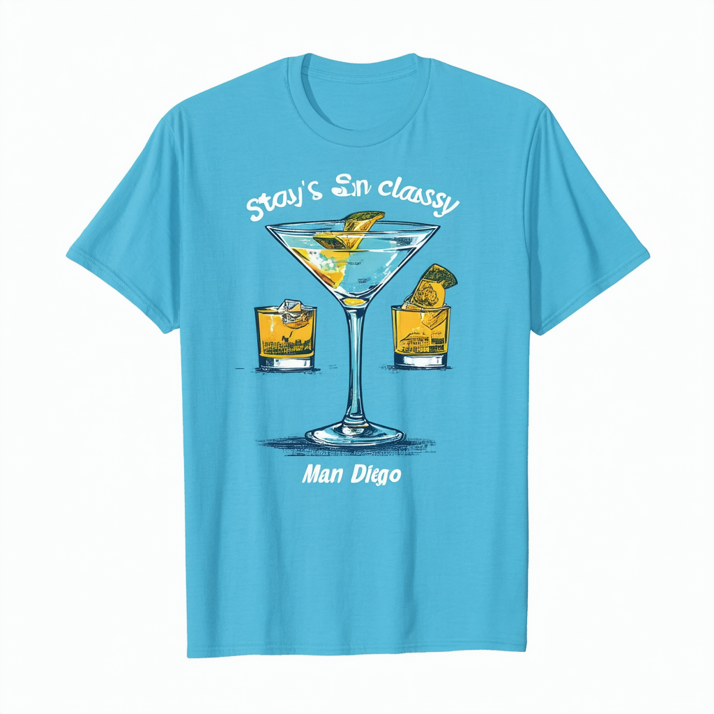 Men's Anchorman Stay Classy San Diego Martini T-Shirt