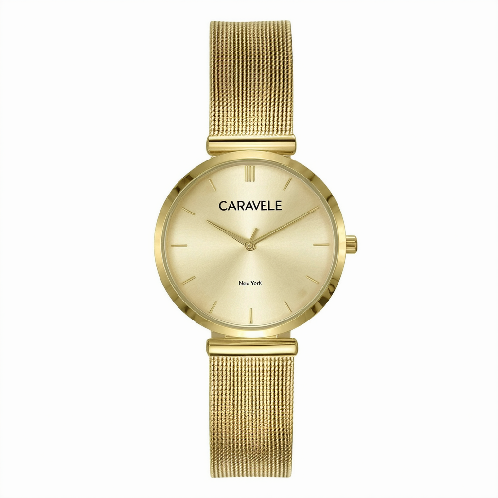 Caravelle New York Women's 44L118 Gold-Tone Stainless Steel Watch