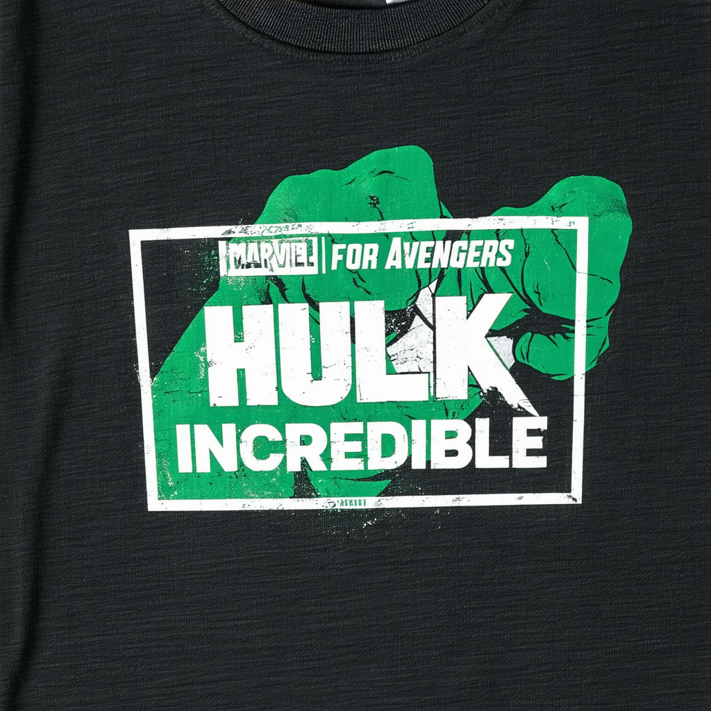 Marvel Comics Avengers Incredible Hulk Logo Men's Soft Black T-Shirt